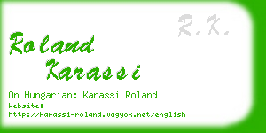 roland karassi business card
